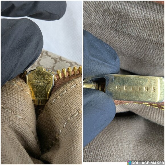 Authentic Celine Tote Bag Handbag Macadam Beige7 Vintage Based on Original Title - Picture 11 of 15